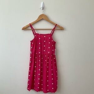 Old navy Dress Girls 8 Pink Sleeveless Spaghetti strap polka dots